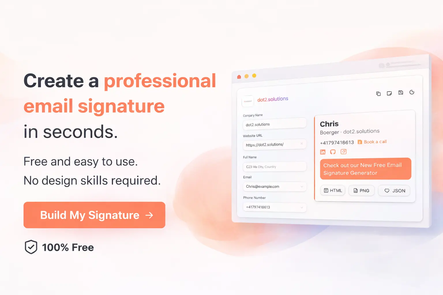 Email Signature Generator screenshot