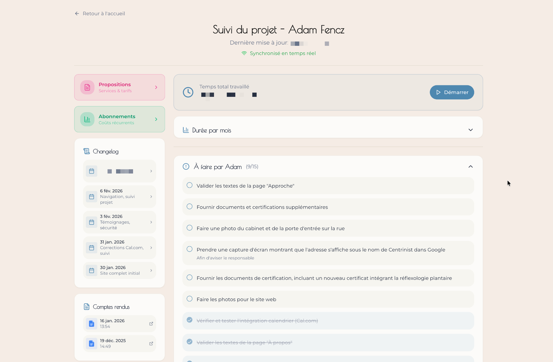 Projektdashboard