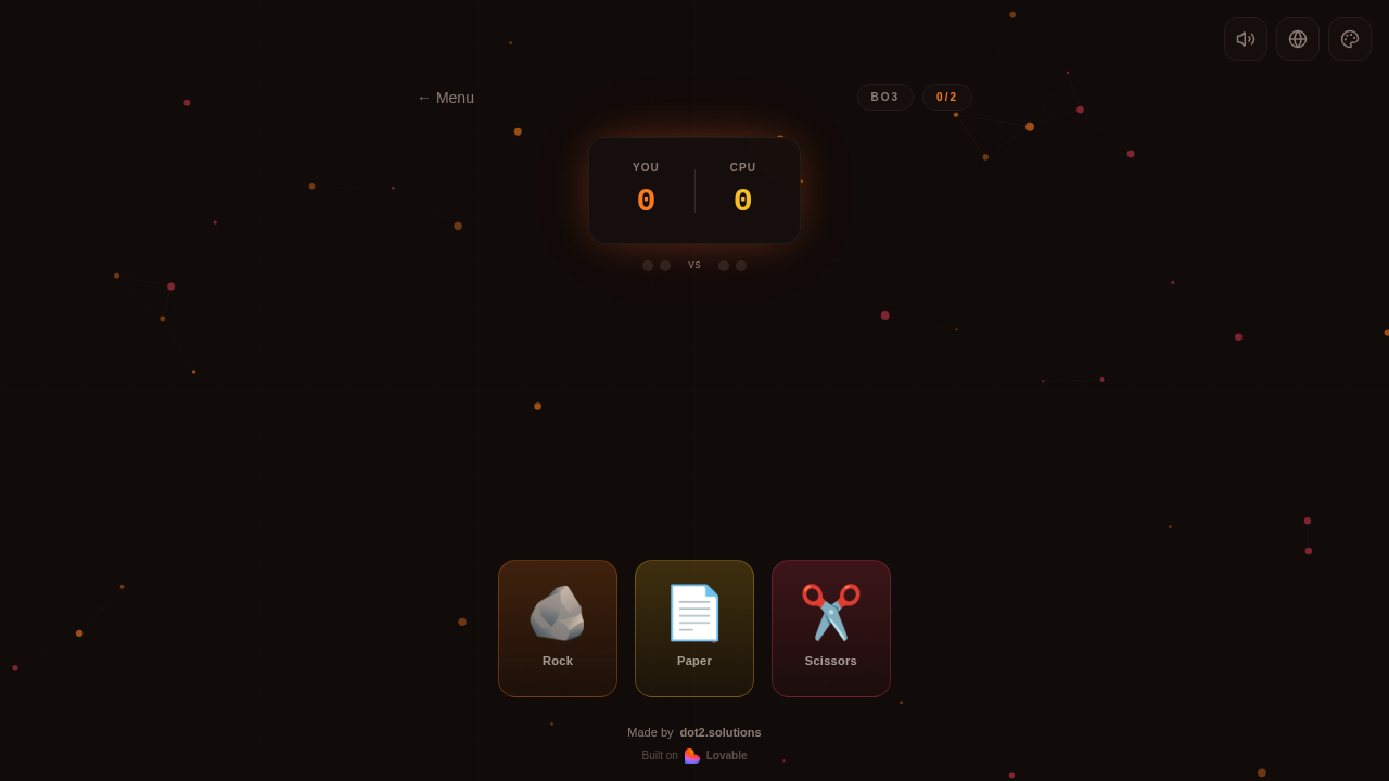 Gameplay-Ansicht mit Sunset Blaze Theme